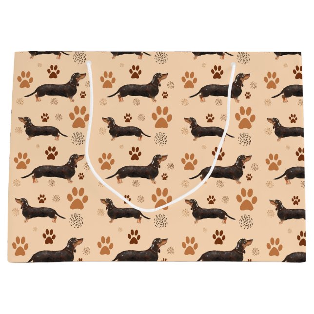 Sac cadeau Dachshund Chien Paws (Devant)