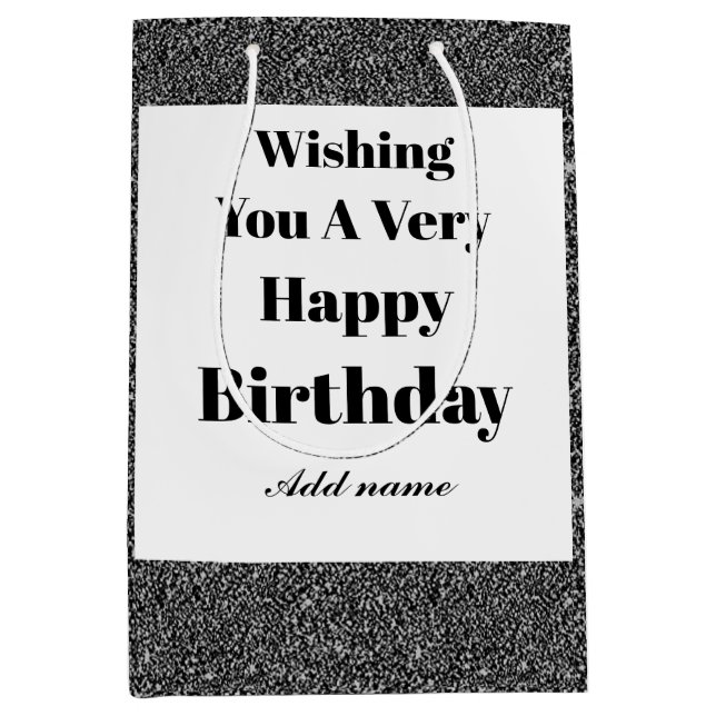 Sac cadeau d'anniversaire moderne et design person (Devant)