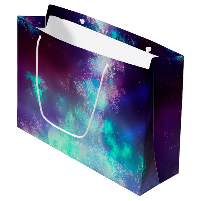 Sac cadeau d'anniversaire Starry Night Sky Neon Lu (Devant Angle)