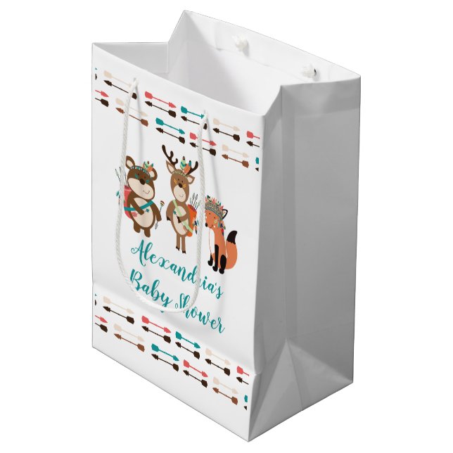 Sac cadeau de Baby shower pour animaux tribaux de  (Devant Angle)