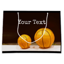 Sac cadeau de basket-ball sur arrière - plan noir