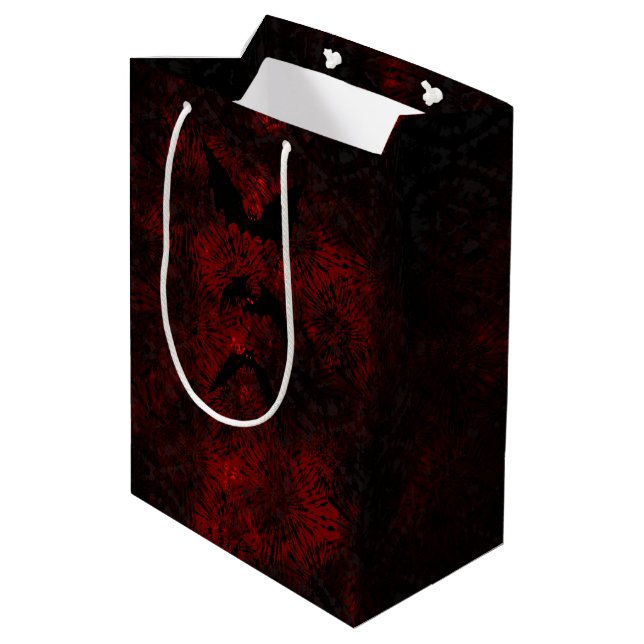 Sac cadeau de bat à tarte rouge et noire (Dos Angle)