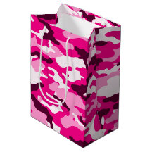 Sac cadeau de camouflage rose