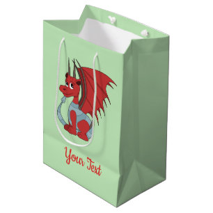 Sac cadeau de dragon rouge