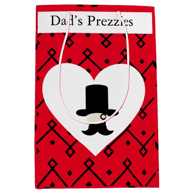 Sac cadeau de fête du père éditable de Gentleman (Devant)