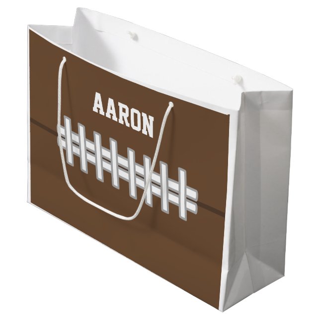 Sac cadeau de football personnalisé (Devant Angle)
