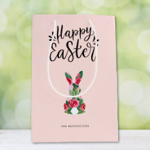 Sac cadeau de lapin de Pâques personnalisé