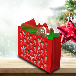 Sac cadeau de Noël Cavalier King Charles Merry