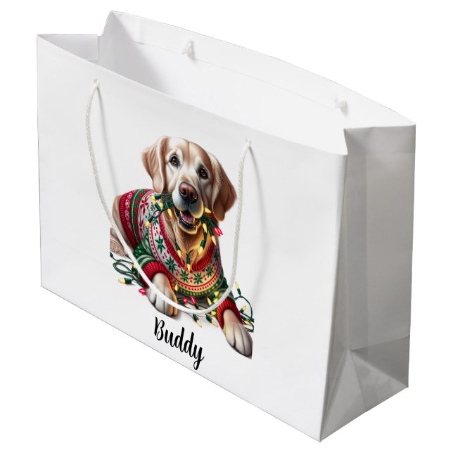 Sac cadeau de Noël de l'amatrice dorée (Dos Angle)