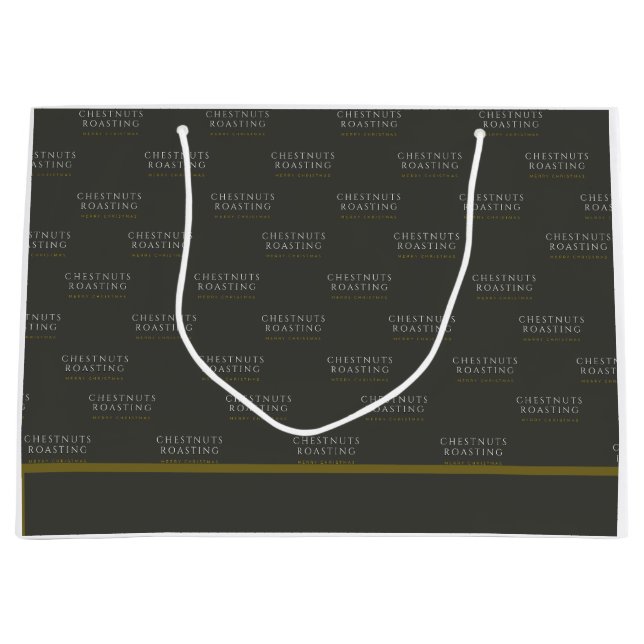 Sac cadeau de Noël - Dégustation de châtaignes (Devant)