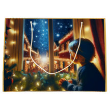 Sac cadeau de Noël d'un petit garçon