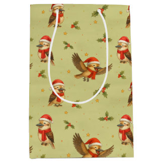 Sac cadeau de Noël Kookaburra Watercolor