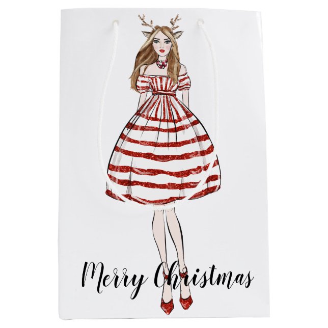 Sac cadeau de Noël moyen (Devant)