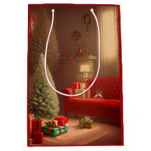 Sac cadeau de Noël moyen