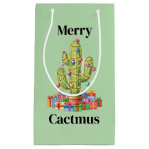 Sac Cadeau de Noël Petit - Joyeux Cactmus
