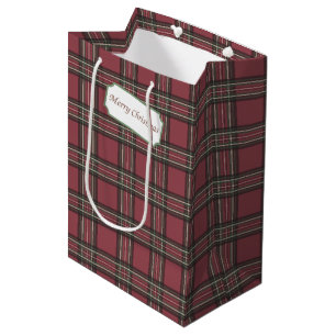 Sac cadeau de Noël Rustic Plaid