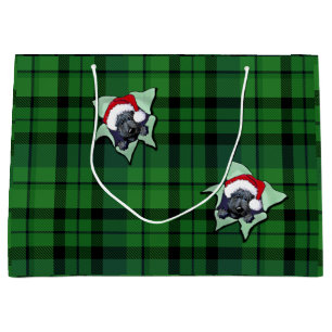 Sac cadeau de Noël Scottie BLAST Plaid