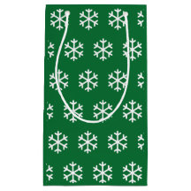 Sac cadeau de Noël vert Snowflake