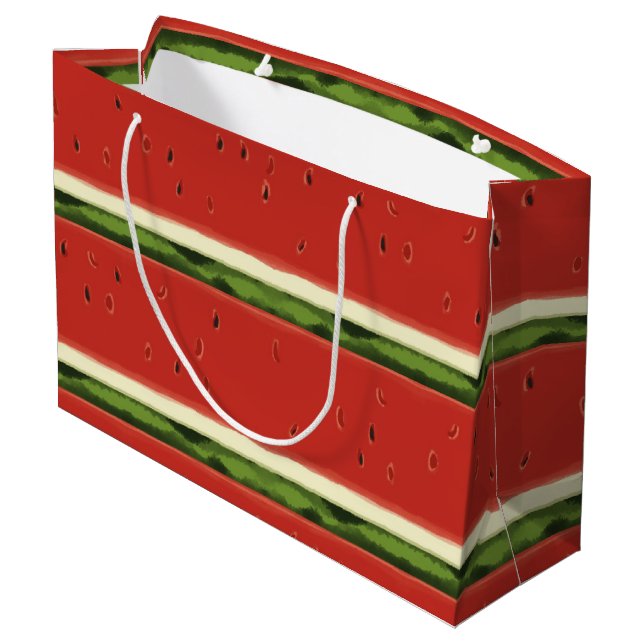 Sac cadeau de pastèque rouge vif (Dos Angle)