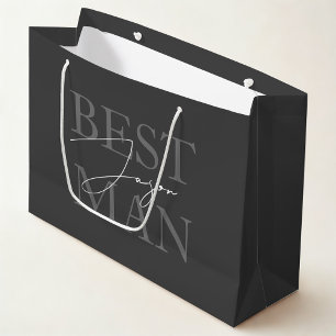 Sac Cadeau de Proposition de Témoin de Mariage Gri