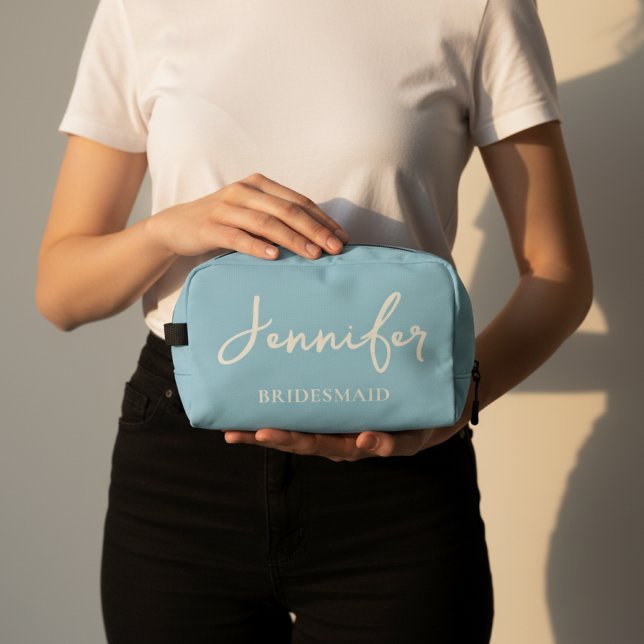 Sac Cadeau de Remerciement pour Demoiselles d'Honn (Custom Toiletry Bag for Bridesmaids – Bridal Party Proposal or Thank You Gift | Wedding Travel Bag)