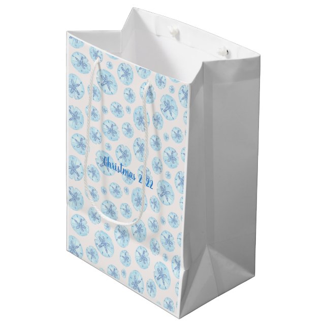 Sac cadeau de sable bleu aquatique (Devant Angle)
