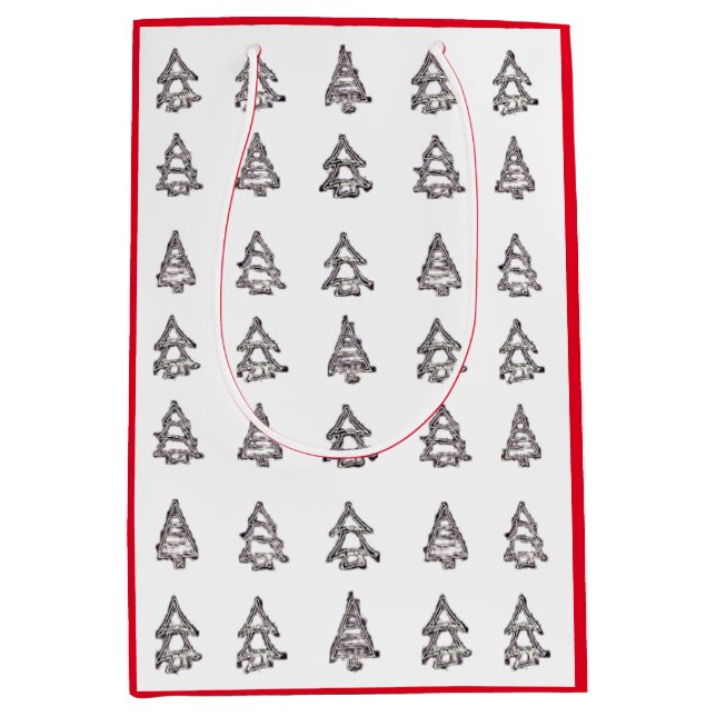 Sac cadeau de sapin de Noël moderne (Devant)