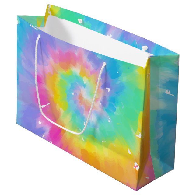 Sac cadeau de teinture à l'aquarelle (Devant Angle)