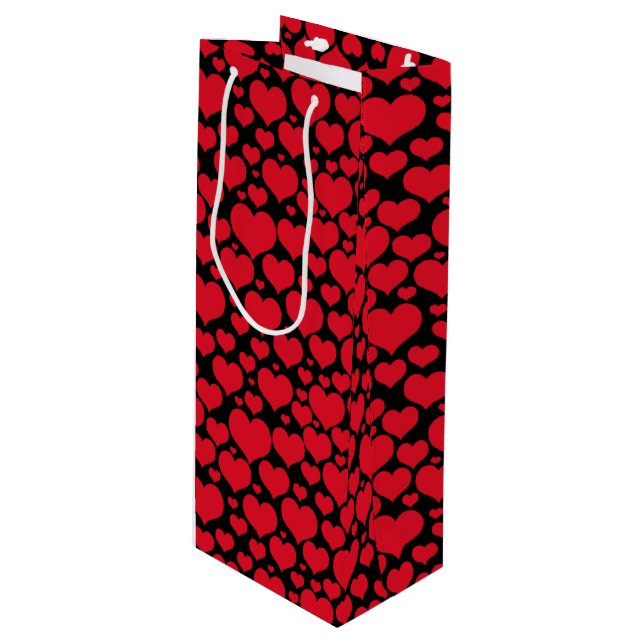 Sac cadeau de vin de Valentine (Devant Angle)