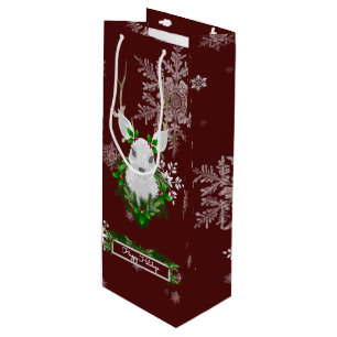 Sac cadeau de vin Red Reindeer