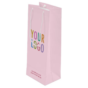 Sac cadeau de vin rose vierge Logo personnalisé Pa