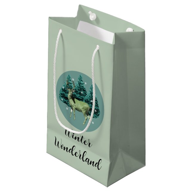 Sac cadeau Deer Winter Wonderland (Devant Angle)