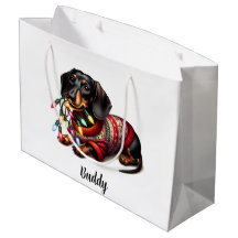 Sac cadeau délicieux Festive Dachshund