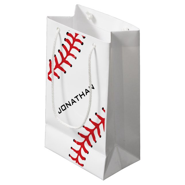 Sac cadeau design de baseball softball (Devant Angle)