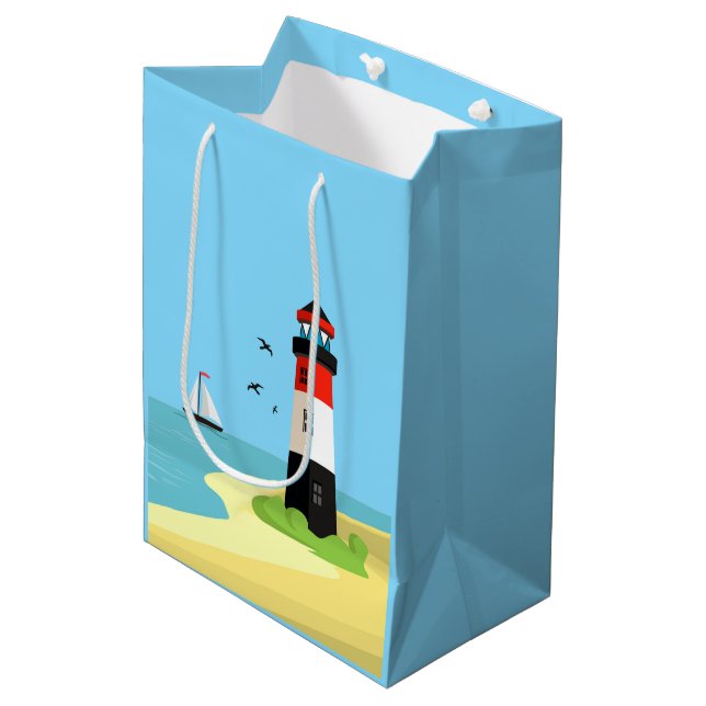 Sac cadeau design de la scène phare (Devant Angle)