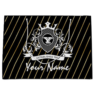 Sac cadeau design Elegenat White Monagram