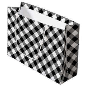 Sac cadeau Diagonal Noir et Blanc