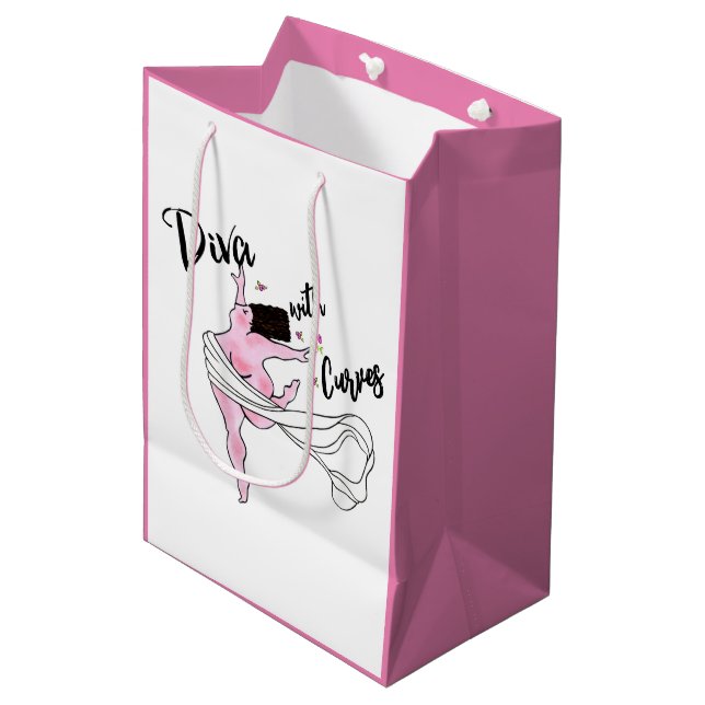 Sac cadeau "Diva With Curves" (Devant Angle)