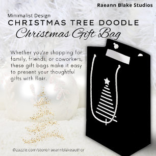 Sac cadeau Doodle Christmas Tree