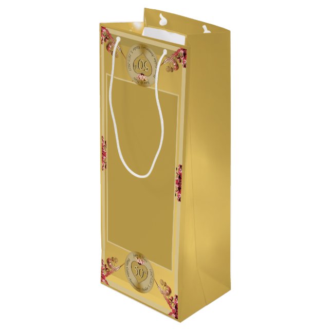 Sac cadeau du 50e ou 1er anniversaire Mariage (Dos Angle)