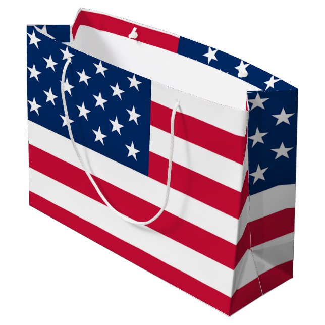 Sac cadeau du drapeau patriotique américain (Dos Angle)