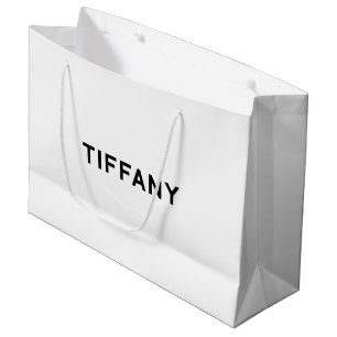 Sac cadeau élégant Tiffany en noir et blanc