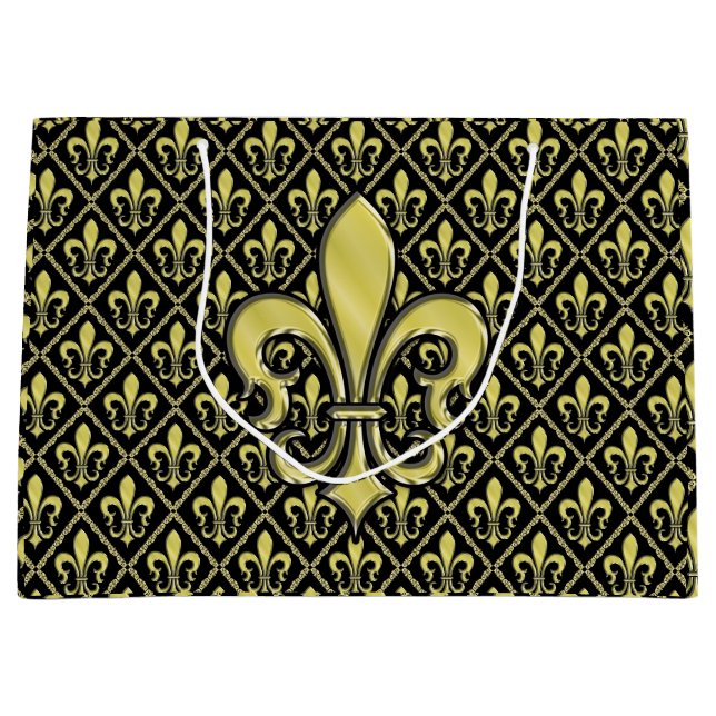 Sac cadeau Elelgant Fleur de Lis Design (Devant)