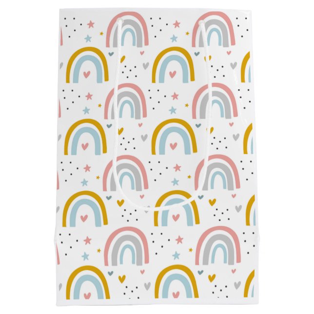 Sac cadeau en papier arc-en-ciel pour Anniversaire (Dos)
