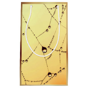 Sac cadeau en toile d'araignée jaune