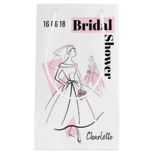 Sac Cadeau Fashion Bride Groupe rose petit