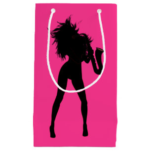 Sac Cadeau Femme Joueuse de Saxophone