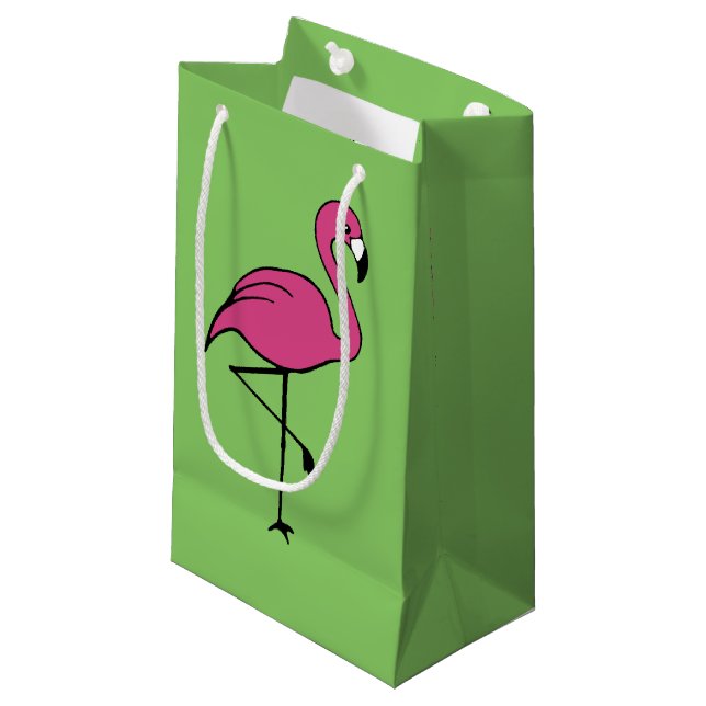 Sac cadeau Flamant rose rose (Devant Angle)