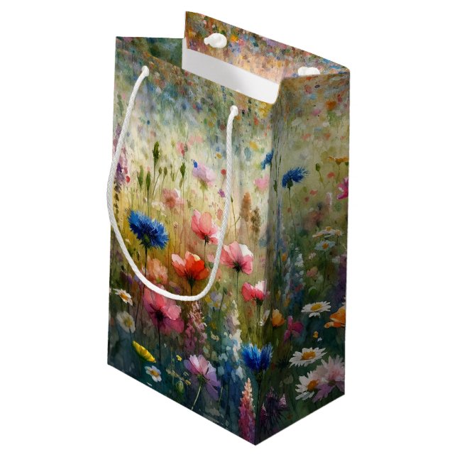 Sac cadeau fleur sauvage petit ou moyen (Dos Angle)