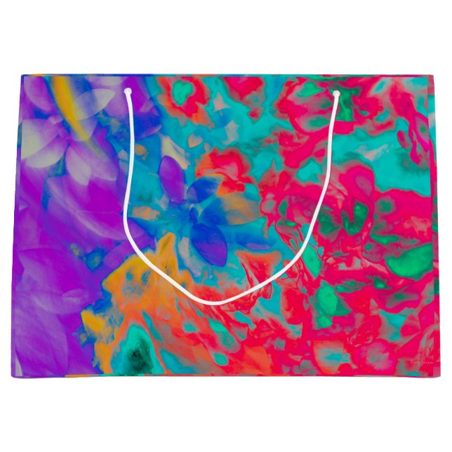 Sac Cadeau Fleurs en Mouvement (Devant)